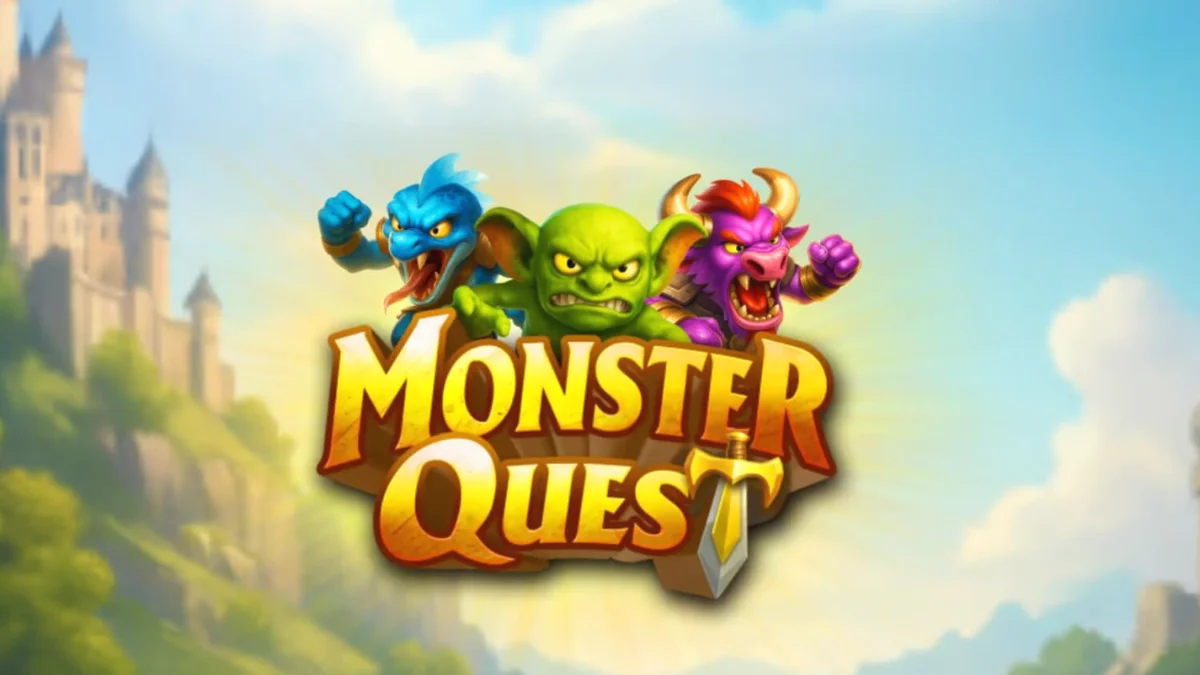 Ksatria pemberani menghadapi monster dalam permainan slot Monster Quest
