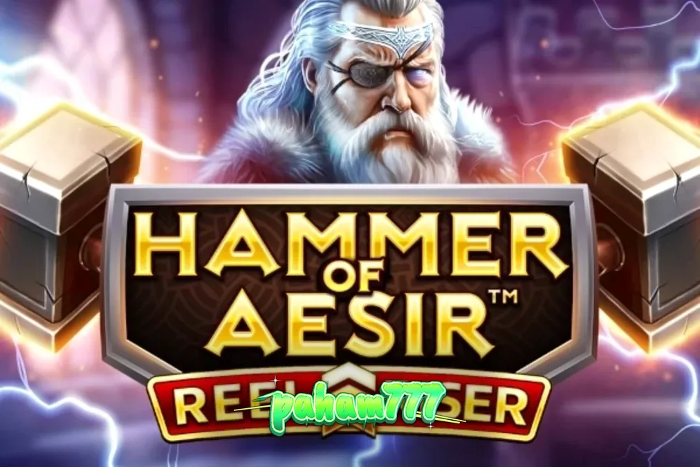 Tampilan visual slot Hammer of Aesir dengan tema mitologi Nordik
